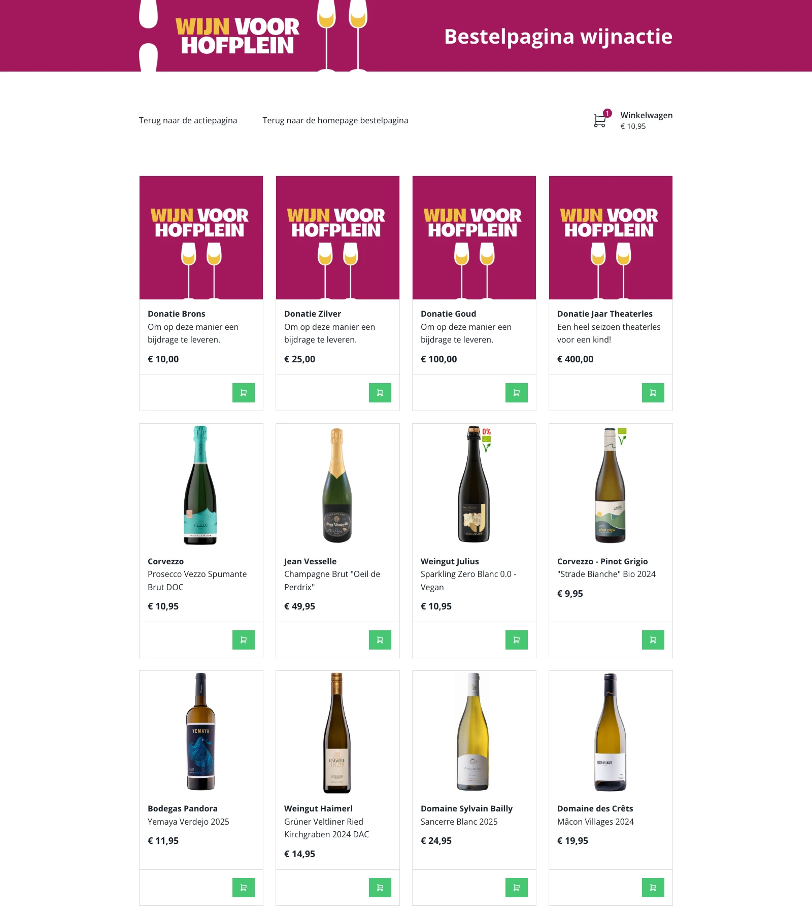 Wijn voor Hofplein webshop